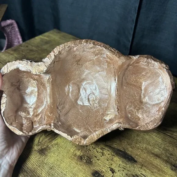 Sculptural Wall Art 3 Faces Blinded Rose Vines Hair Bronze Color Unity Entangle - Picture 7 of 11